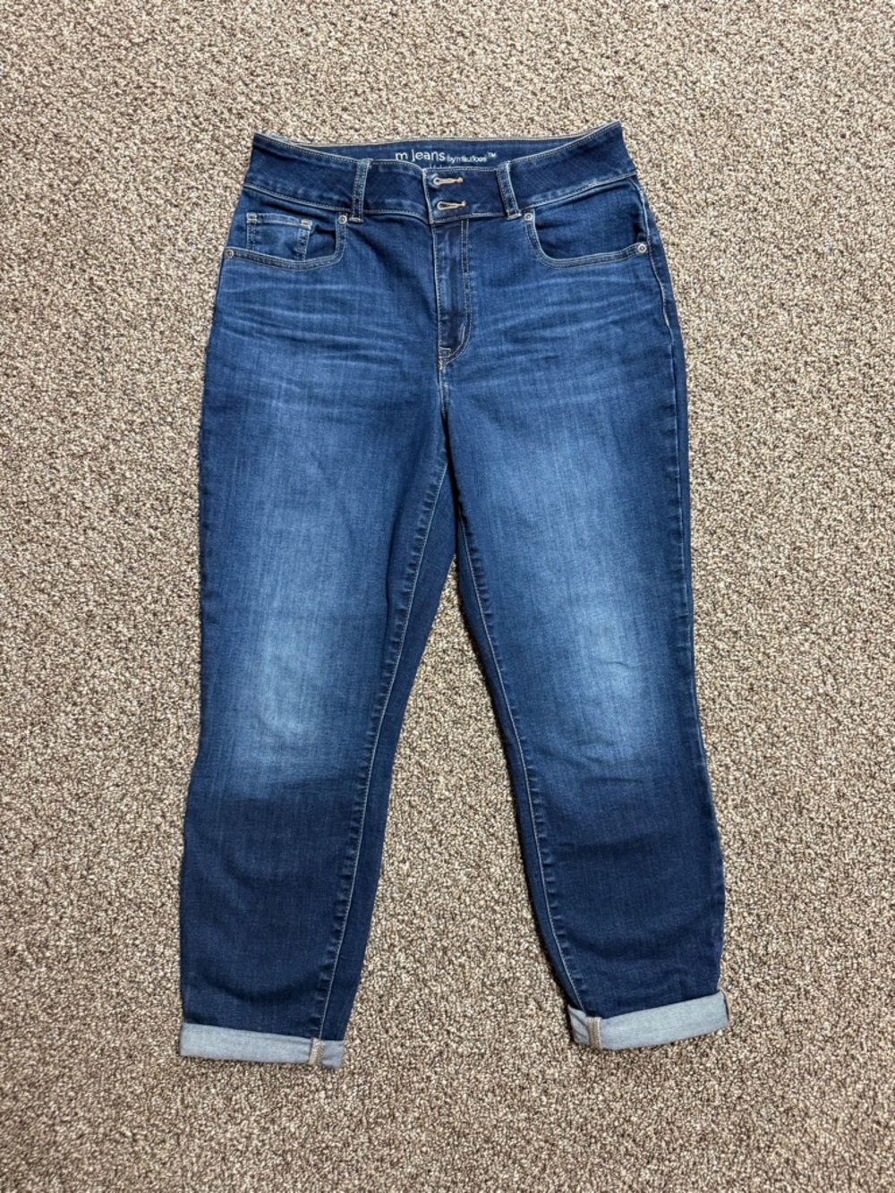 Maurices M Jeans High Rise Capri Jeans Dark Wash Size 12